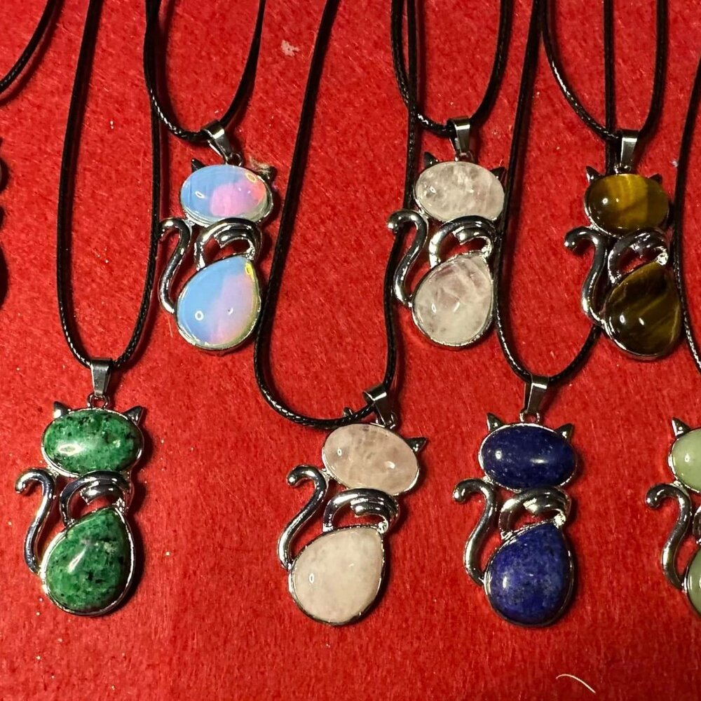 Crystal Kitty Necklaces